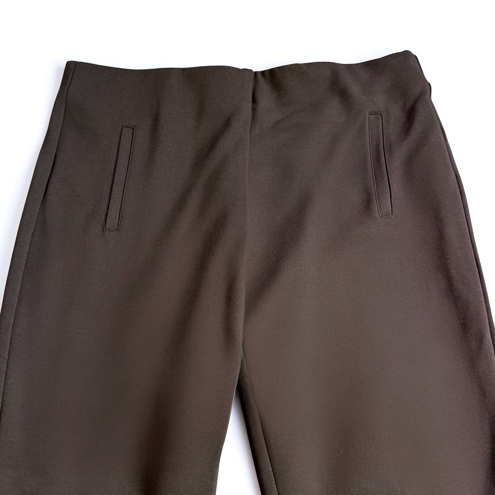 Chicos Brown Pull On Straight Leg Tummy Control Pants Size 1 US 8 High Rise - Picture 2 of 9